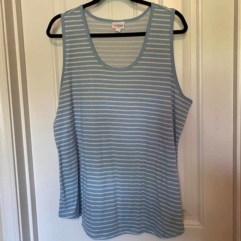 LuLaRoe Blue and White Strips 3X